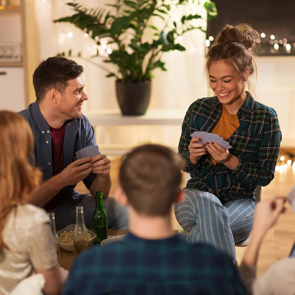 People playing a game at a church game night
